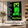 Minecraft Tapestry, Personalized Custom Text, Wall Hanging Tapestry For Living Room Home Wall Decor