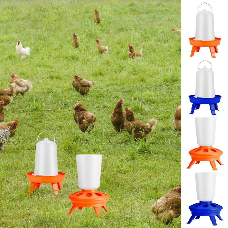 Poultry Automatic Feeding Bucket Chicken Feeder Barrel Water Bucket Geese Quail Drinking Farm Chicken Coop Water Supplies