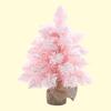 Snow Pointy Pink Spray Mini Christmas Tree Tabletop Window Decoration Decoration