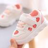 Baby Shoes Strawberry Pattern Skid Resistance Soft Comfortable Fashionable Baby Walking Shoes with Breathable Holes