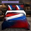 Netherlands Football Pattern 3 Pieces Bedding Set Soft Microfiber Duvet Cover with Pillow Cases for Bedroom