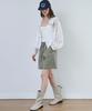 Maloupe 6316 Crop Hooded Lightweight Jumper (White)