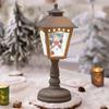 Christmas Snow Globe Candles Light Lamp Battery Operated Spooky Spinning Water Glittering Snowman Christmas Tree Night Light