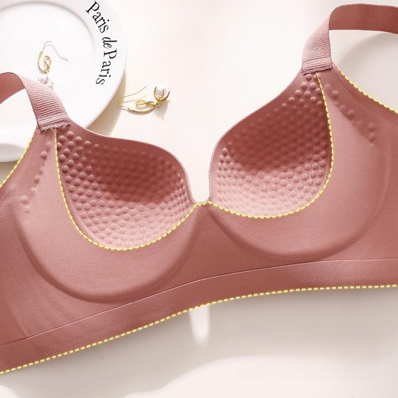 Gathering Bra Women's Adjustable Secondary Lactation Bra Outward-expanding Upper Support Thin Bra Seamless Bra