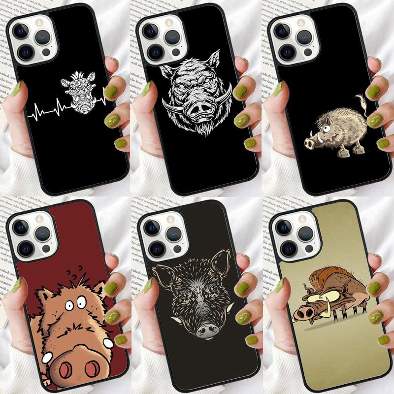 Wild Boar Phone Case For iPhone 17 Air 16 16e 15 14 Plus 11 12 13 Pro Max Soft Bumper Shell Cover Coque