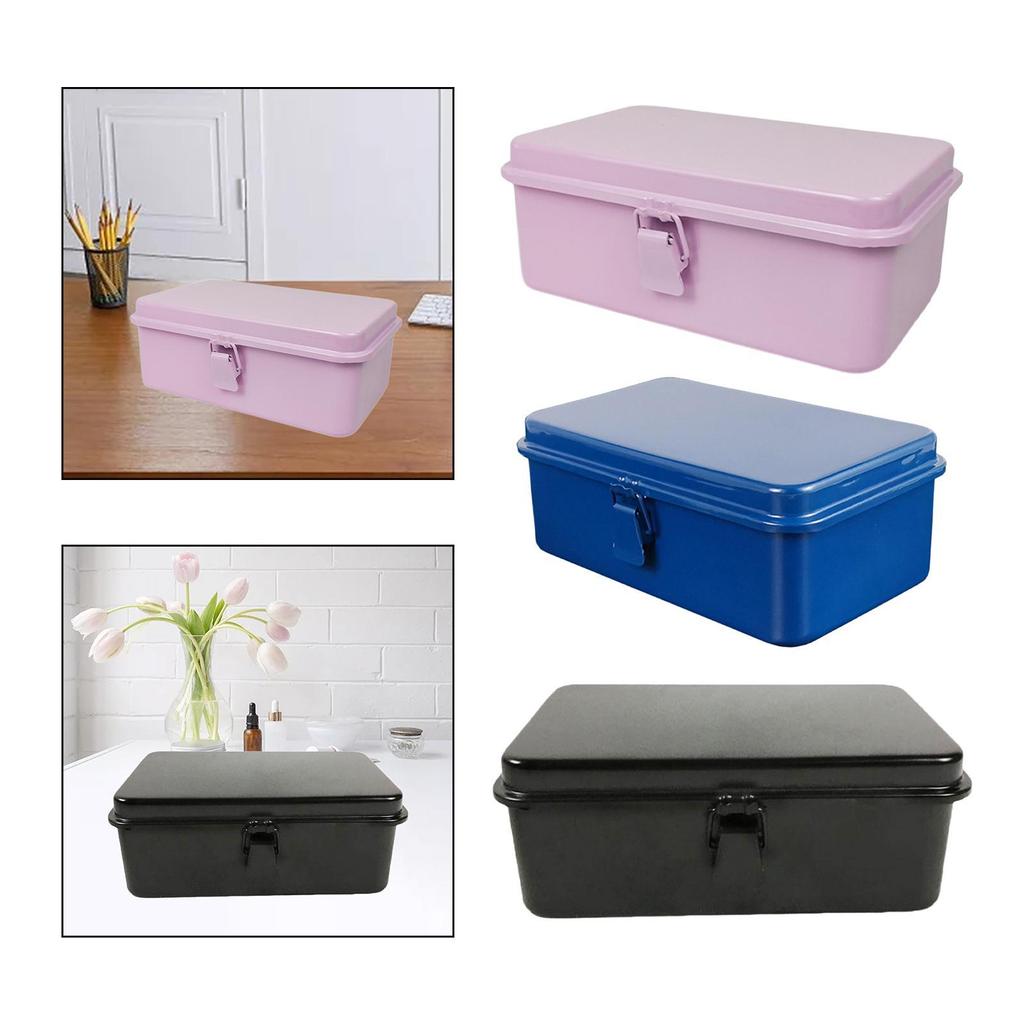 Iron Storage Box Note Organizer Empty Box Metal Case for Stamp Candles Stationery