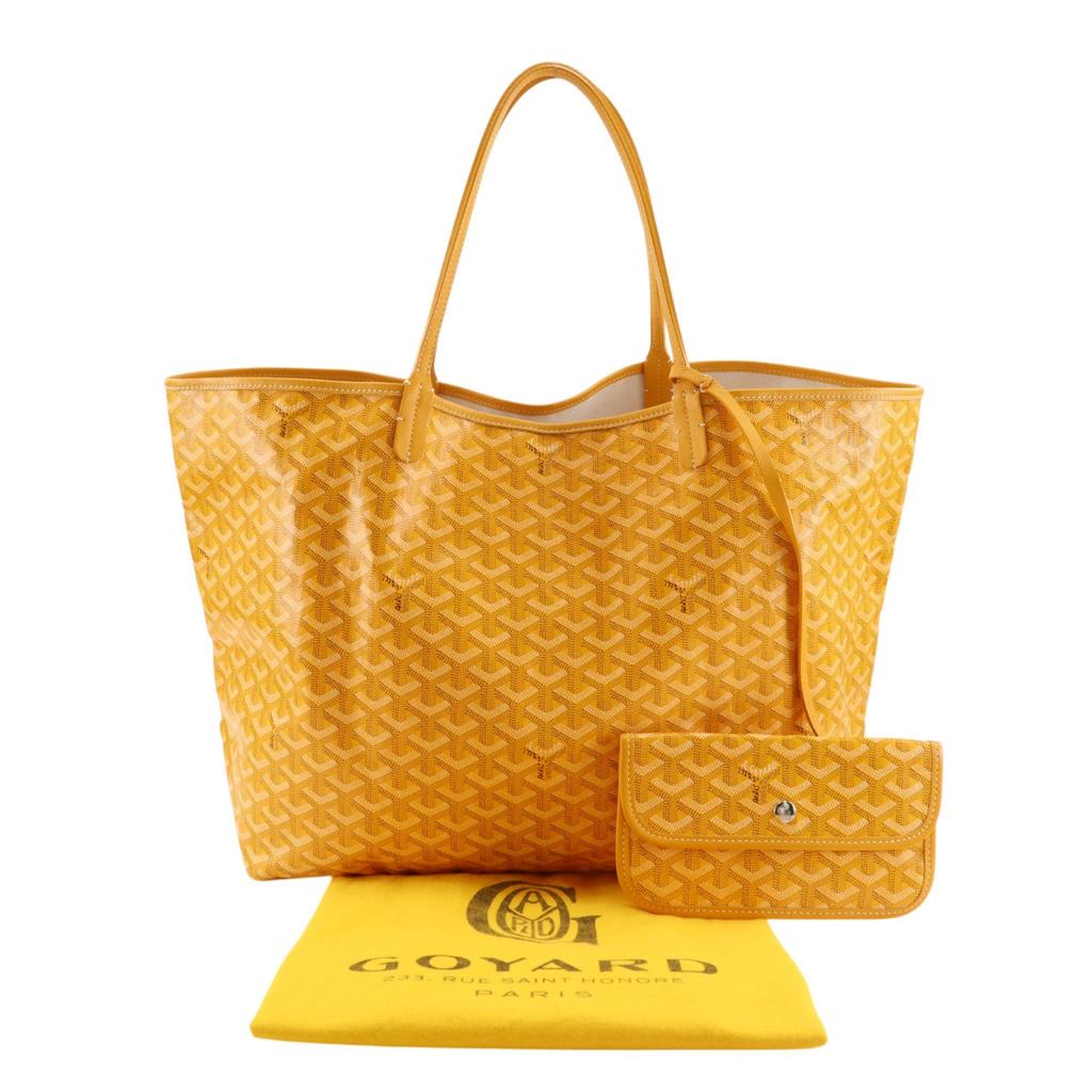 GOYARD Saint Louis GM Tote Bag yellow PVC coated canvas Women Used