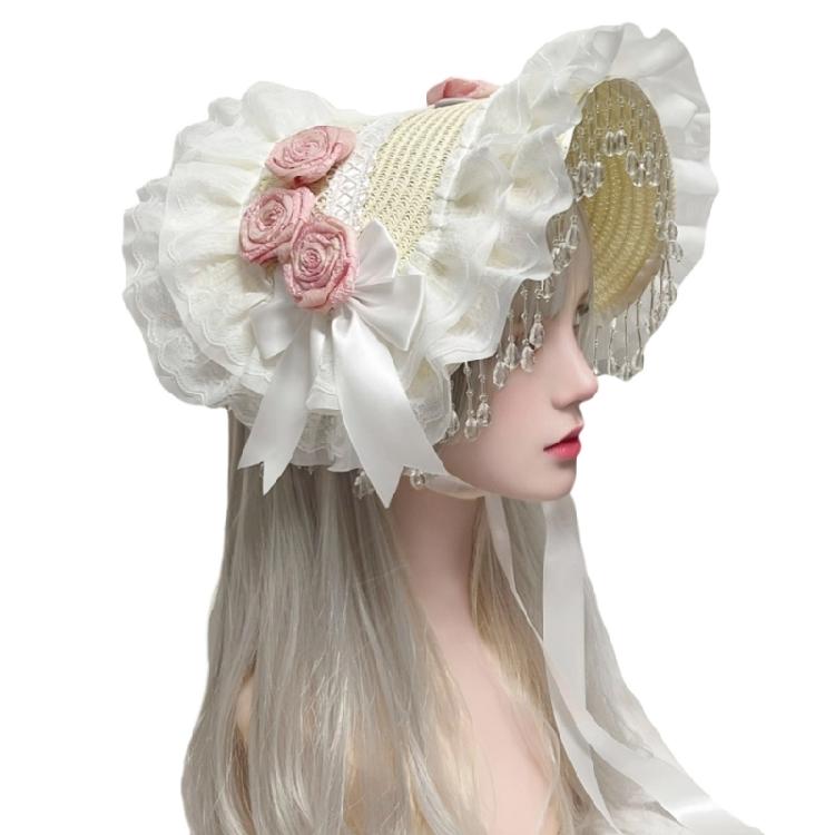 

Victorian Style Dark Widows Hat Handmade Costume Accessory for Cosplay Enthusiasts Theater Performances рожевий