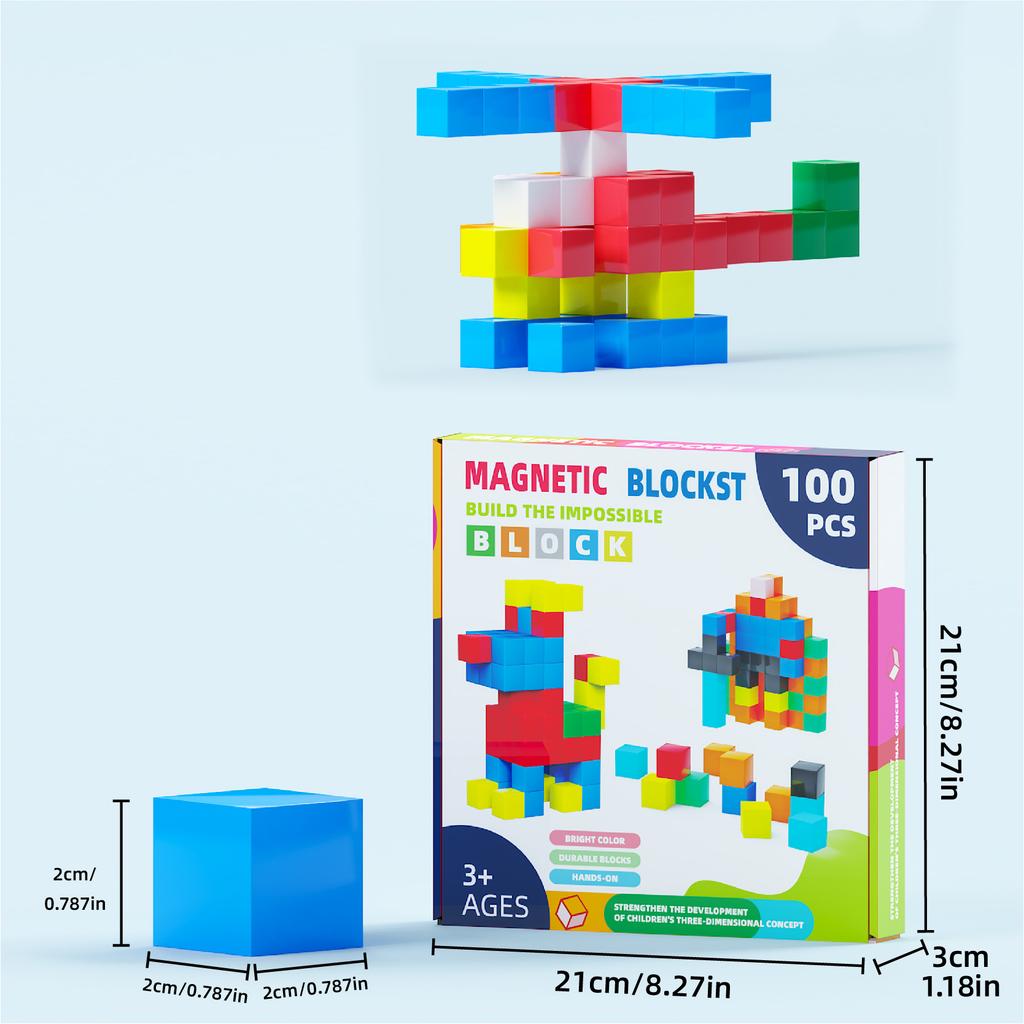 Non-Toxic Stacking Blocks Math Educational Toys For Child Montessori Magic Block Puzzle Toy Spatial Logical Thinking Training Game Rainbo