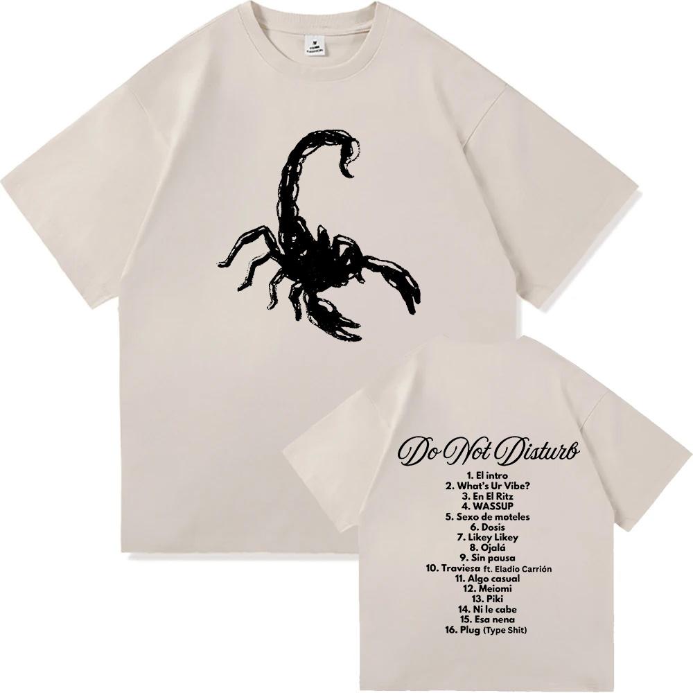 T-shirt Miko Giovane Non Disturbare Cotone Manica Corta Grafica Scorpione Moda Larga Casual Donna Uomo T-shirt Streetwear