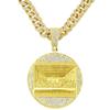 Exaggerated Large Round Pendant Necklace - Trendy Hip Hop Cuban Chain for Men