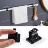 Self-adhesive Free Punching Curtain Rod Holder Rod Hanging Clip Curtain Rod Brackets Door Hanger