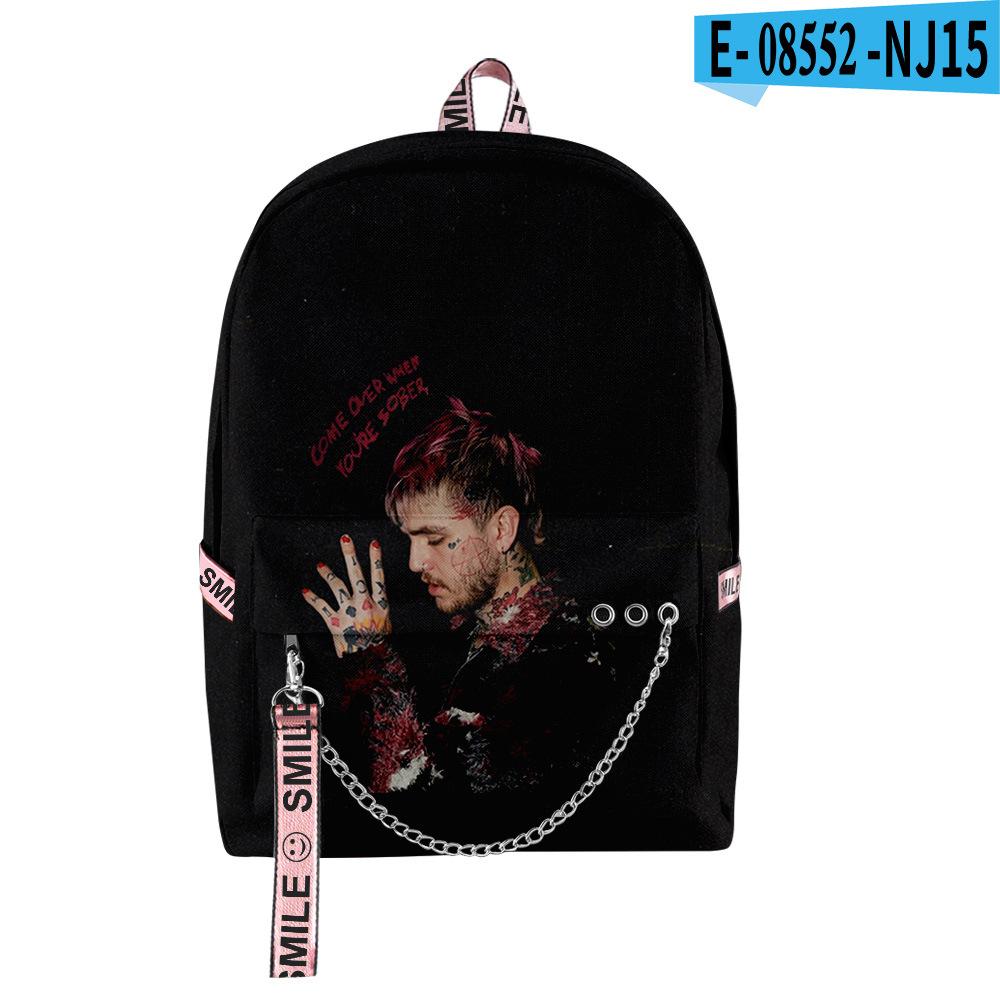 Beliebte Neuheit Jugendliche Schultaschen Unisex Liebe Lil Peep Reisetaschen 3D-Druck Oxford Wasserdicht Notizbuch Schulterrucksäcke