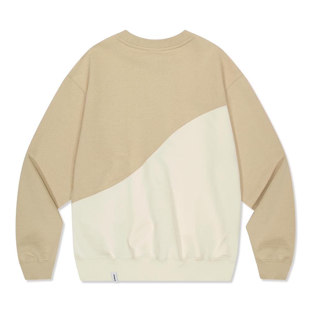 MAHAGRID Color Block Sweatshirt Beige(Mg2Dsmm445A)