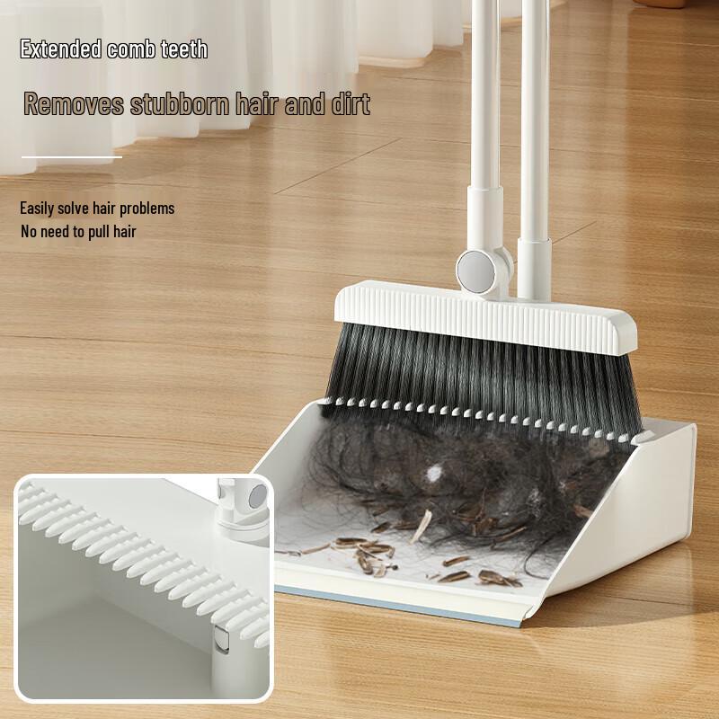Tailele Upright Broom & Dustpan Set with Comb Teeth