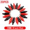 20pcs 28MM Metal Alligator Clip G98 Crocodile Electrical Clamp Testing Probe Meter Black Red with Plastic Boot Car Auto Battery