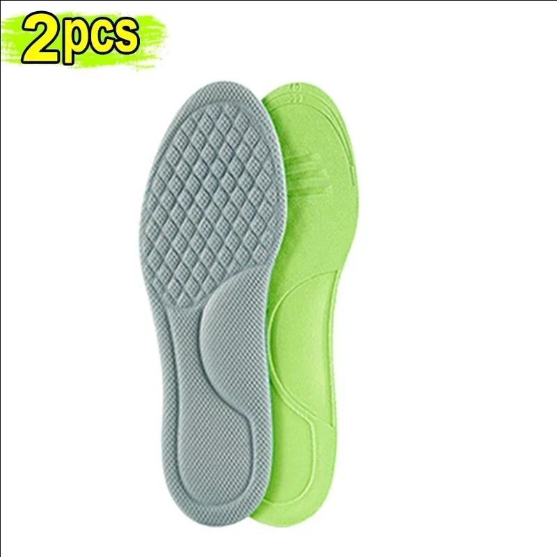4pcs Nano Memory Foam Orthopedic Insoles for Shoes Antibacterial Deodorization Sweat Absorption Insert Sport Shoes Running Pads