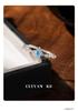 Cui Yan S925 Sterling Silver Sea Blue Zircon Ring for Women - High-End Korean Design Index Finger Jewelry
