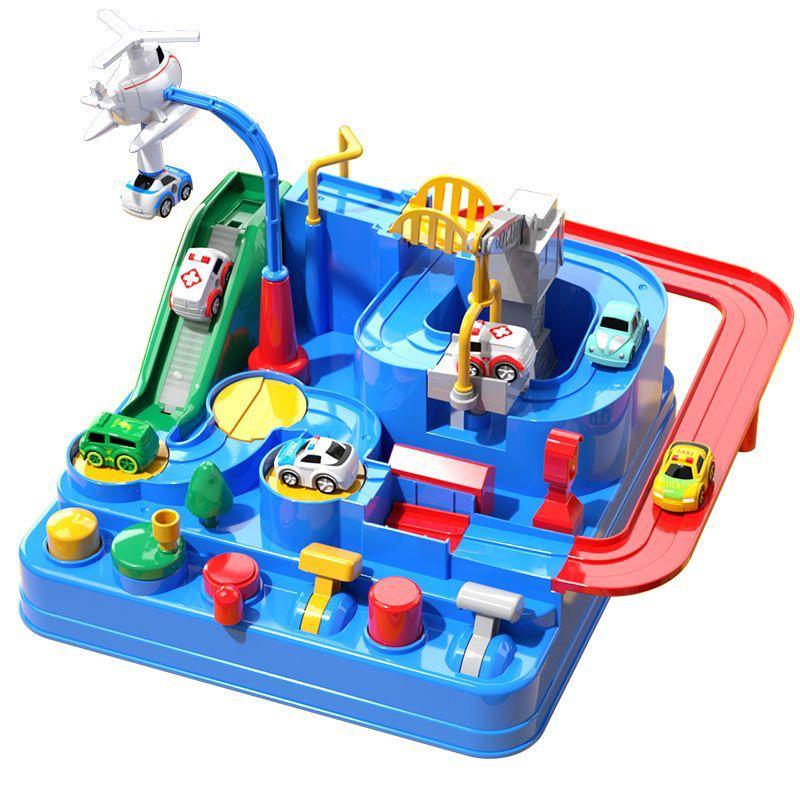 Kids' Adventure Track Car Toy for Ages 3-4: Parent-Child Interaction & Brain-Teaser Gift