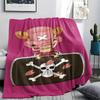 1 Stück One Piece Tony Tony Chopper Gemusterte Flanelldecke Geeignet für Alle Jahreszeiten Für Heimdekoration Wärme Und Komfort Geschenke Feiertagsgeschenk