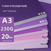 Purple Series Thick Cardstock: A4/A3/4K/8K Student Photography Background 230G
