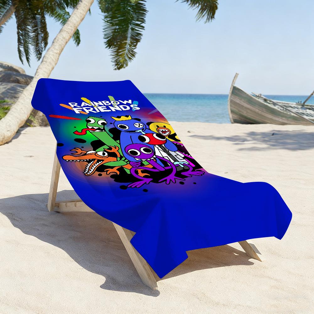 Cartoon R-Rainbow F-Friends Colors Towel Soft Pool Gift For Travel Gym Shower Camping Quick Dry Sports Large Beach Towels