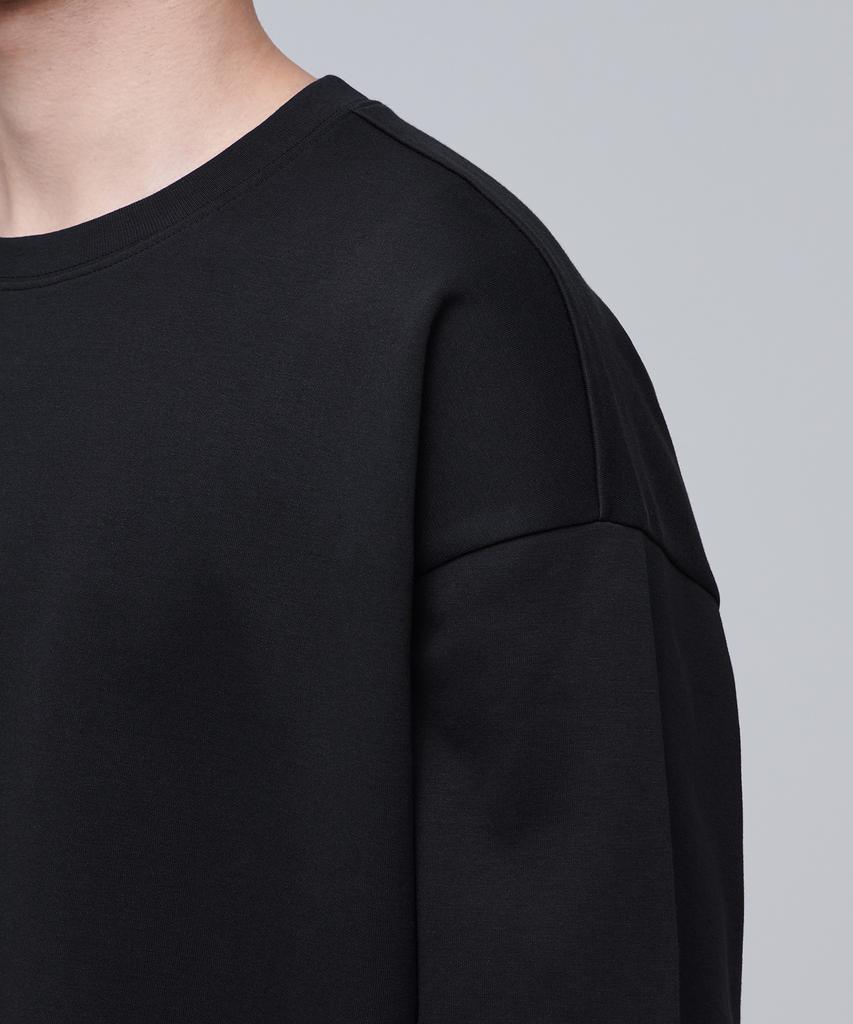 Musinsa Standard Flat Terry Oversized String Sweatshirt [Black]