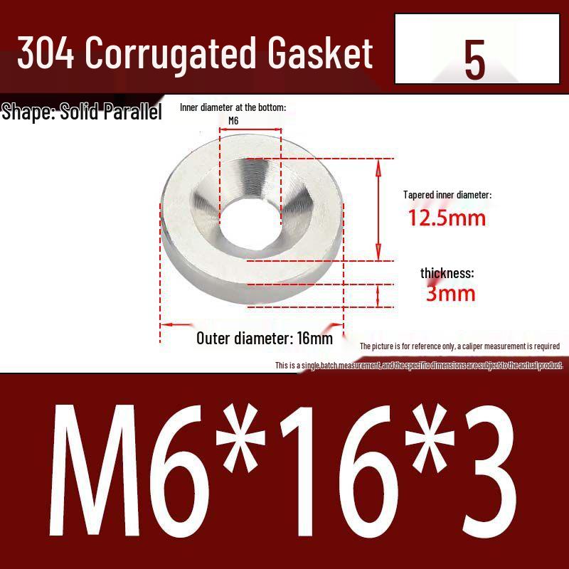 304 Stainless Steel Decorative Conical Fish Eye Washer for M3-M10 Countersunk Holes