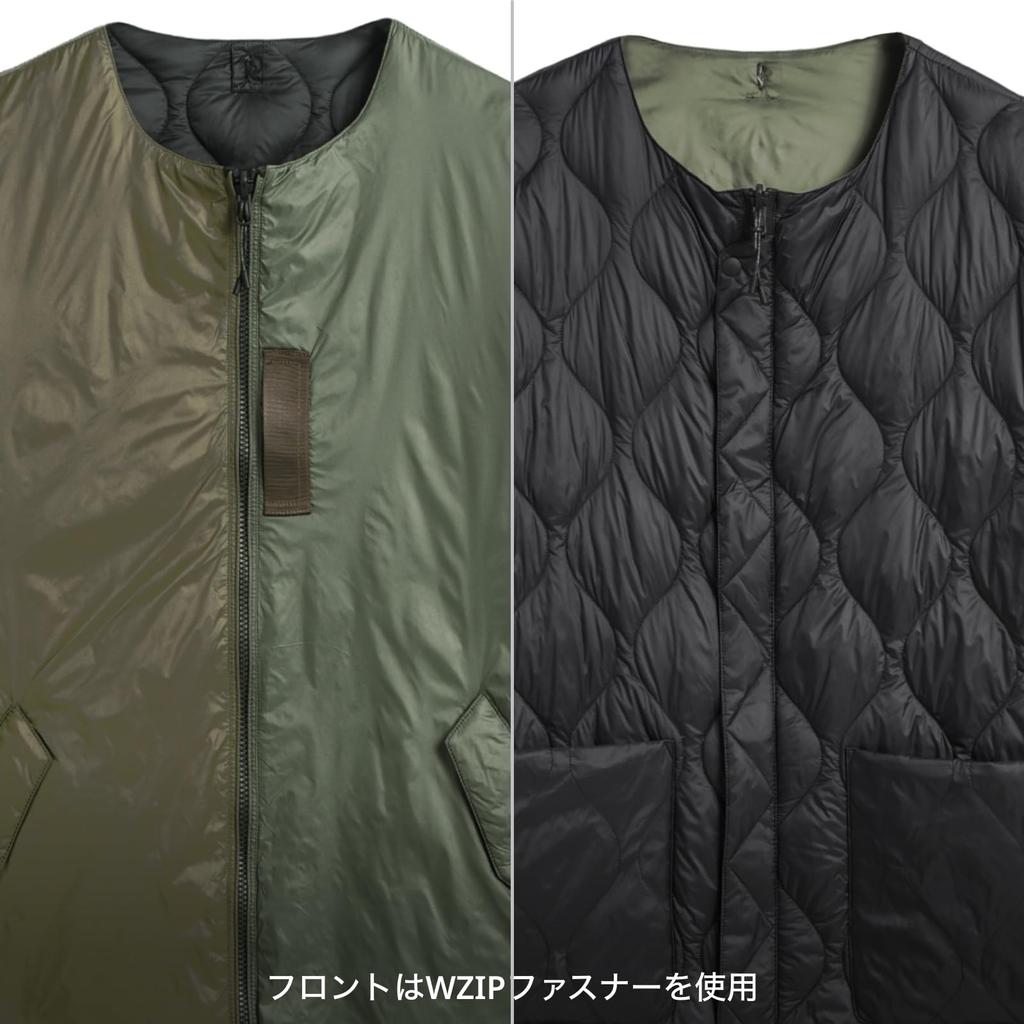 Taion Unisex Japan Special Reversible Down Jacket Black X Size L MA-1 JK02JS, Black,