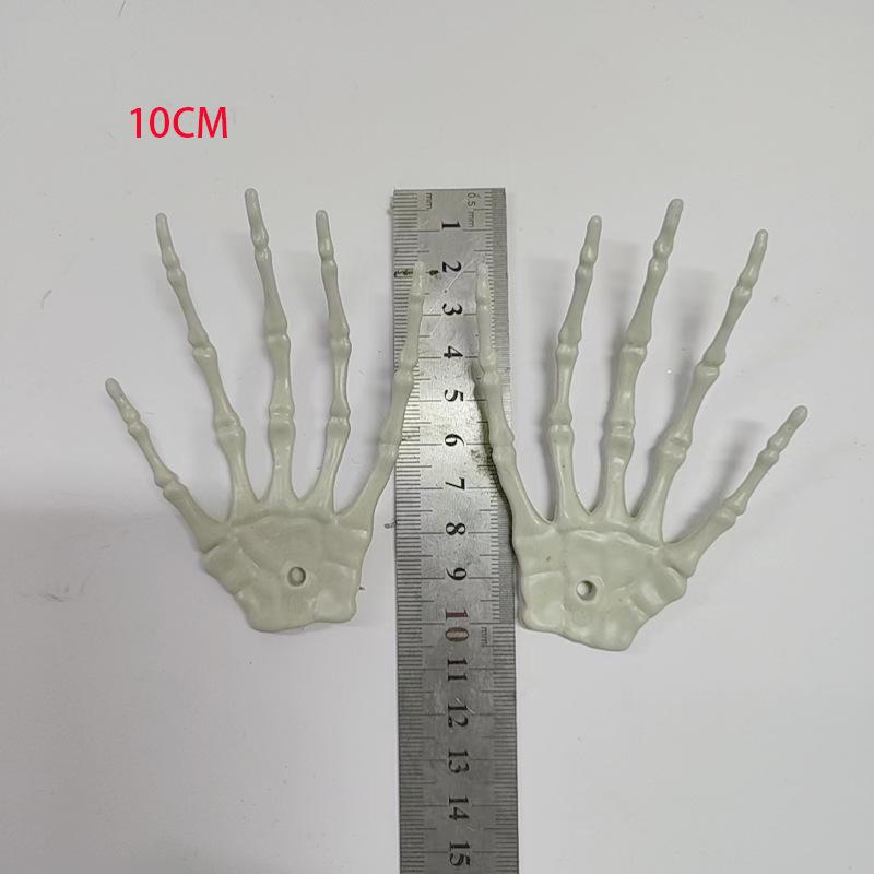 Halloween Ghost Skeleton Hand Prop - White & Black 7.5-10CM - DIY Prank Decoration Toy