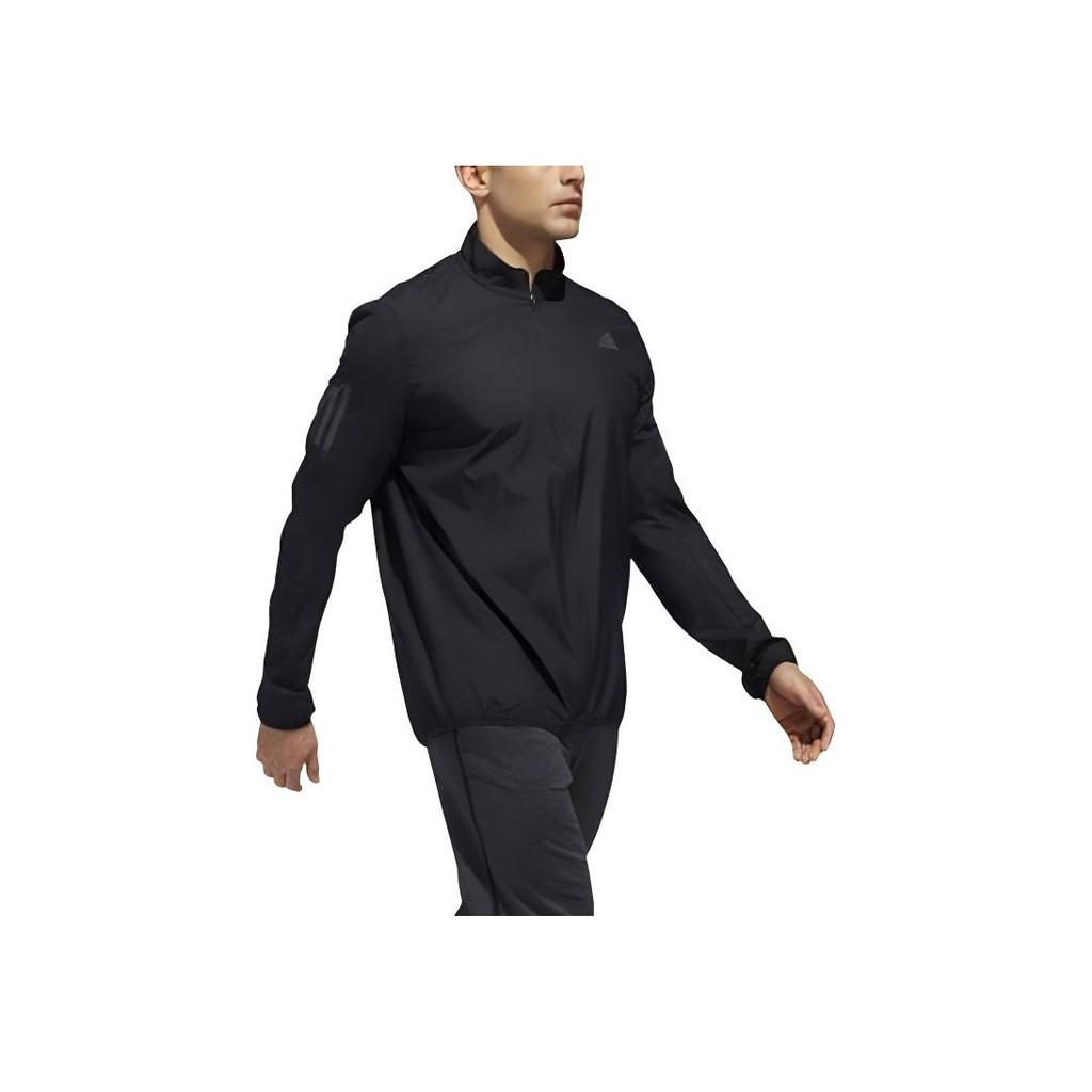 Adidas Response Jacket Solid Color Casual Sports Zip Stand Collar Long Sleeve Jacket Men Jacket Black CY5773