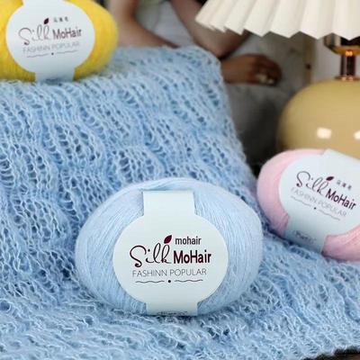 Soft Young Mohair Crochet Flower Coat with Wool Ball, No-Tie, Close Fitting