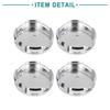ACROPIX 4pcs Car Tire Wheel Center Hub Cap Cover 4 Lugs 62mm Silver Tone