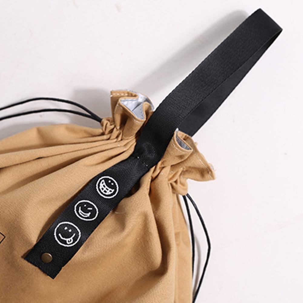 Canvas Portable Insulated Handbag Reusable Drawstring Bundle Bag Multifunctional Camping Food Container Work Picnic Travel Bag