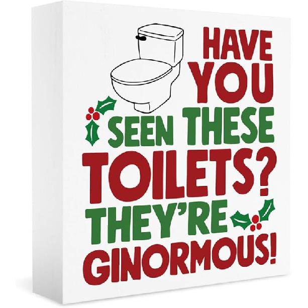 Christmas Vacation Funny Decorations - Xmas Holiday Sign, 5 X 5 Inches