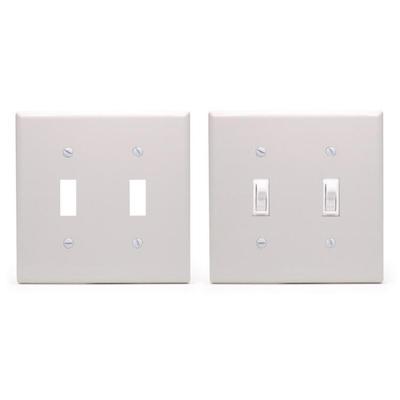 Two Way Toggle Electrical Switches Plate Premium Plastic Quick Connect Designing for Wall Outlets & Lighting Fixtures