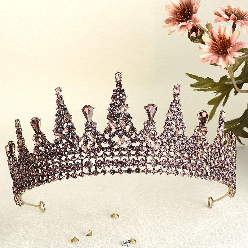 

Ретро-палацовий сплав із повним стразами для волосся корона нареченої весільна сукня корона аксесуари