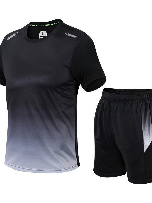 Tuta Sportiva da Uomo 2026 Asciugatura Rapida Traspirante - Maglietta a Maniche Corte & Pantaloncini per Fitness Casual & Corsa