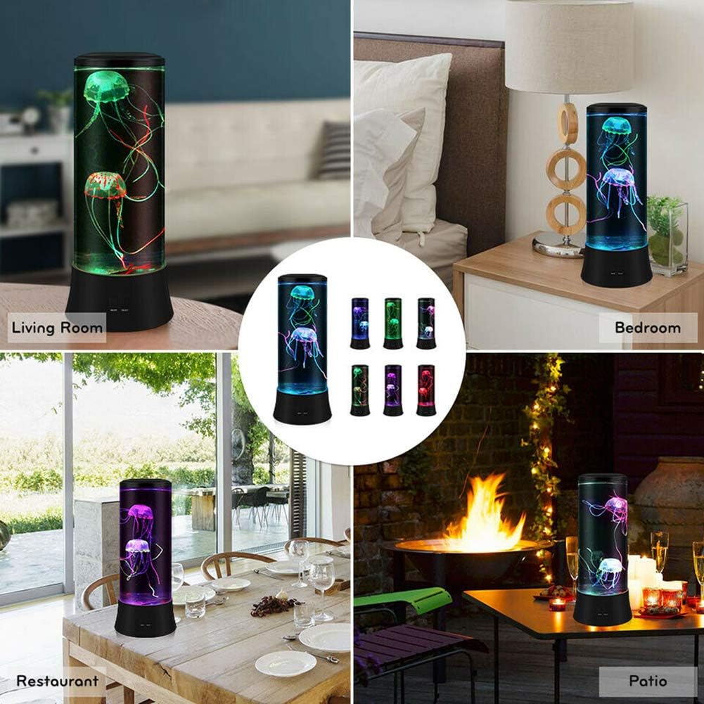 EDIER Jellyfish Lamp, LED Fantasy Jelly Fish Light, 7 Color Setting Jellyfish Tank Table Lamp Decorations for Home Office Decor Great Gifts for Kids