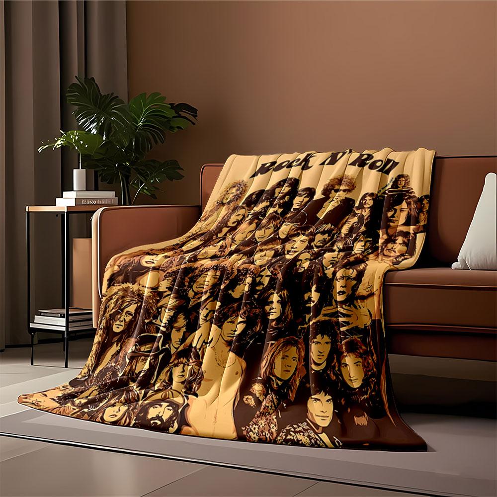 Rock Legends Collage Blanket for All Seasons Blanket Lunch Break Throw Gift