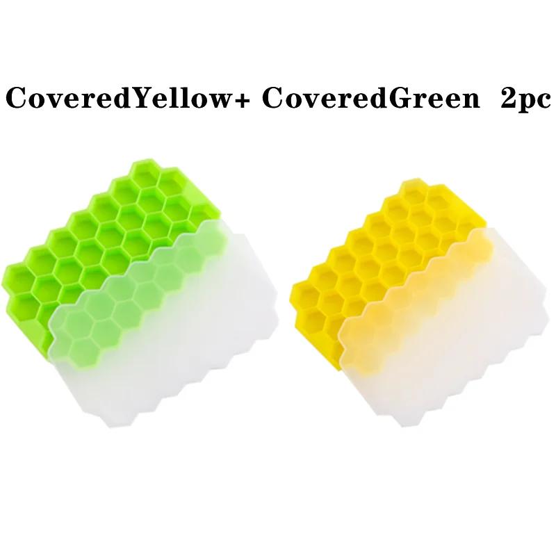 1/2/3/5Pcs Large Capacity Ice Tray Silicone Molds Honeycomb Ice Cube Molds For Chilled Drinks Whiskey Cocktails Food