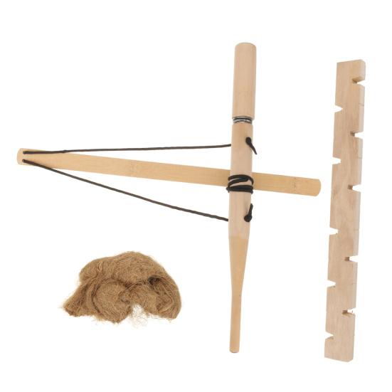 Дрель Дерево Сделать Огонь Лук Комплект Выживание Кемпинг На Открытом Воздухе Аварийный Фрикционный Стартер