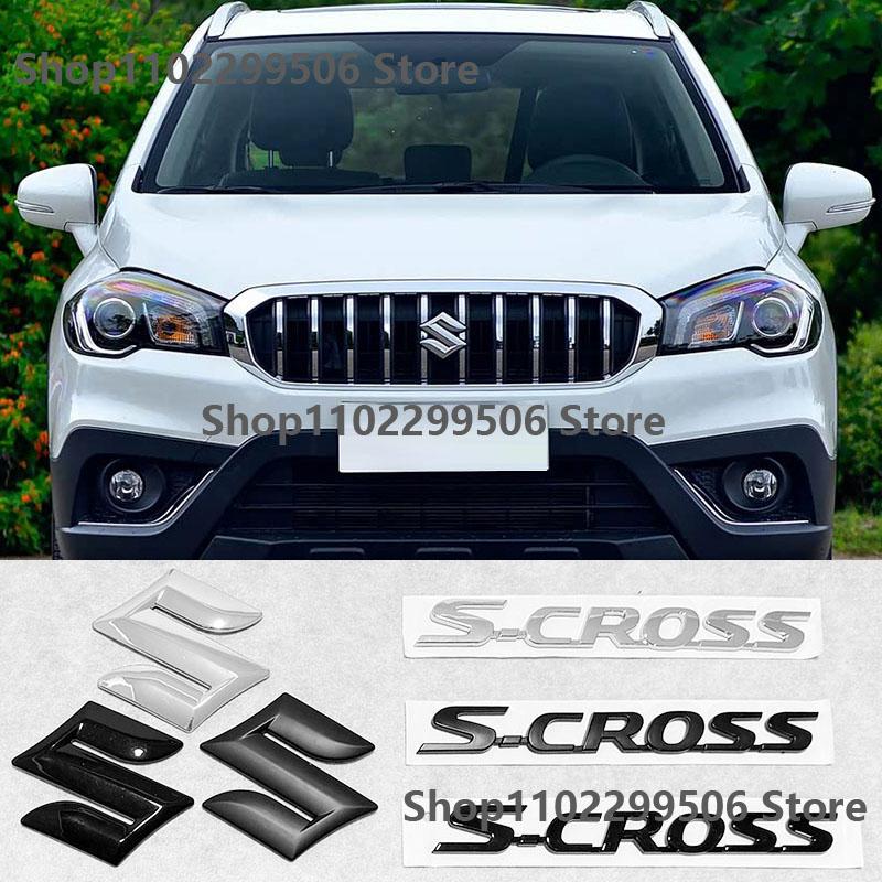 For SUZUKI S-CROSS Logo 3D Body Replaced Sticker Rear Tail Refitting Plastic Car Front Trunk Emblem