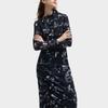 FILA X ETUDES All Over Print Mock Neck Long Sleeve Dress Women Dresses F11W346303F-ZA