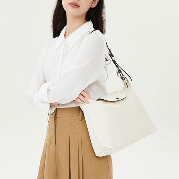 Longchamp Le Pliage Xtra 32 Snap Zipper Closure Leather Hobo Handbag Women handbags Beige 10189987037