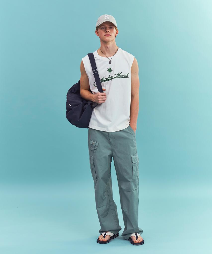 Satur Canvas Drawstring Bag Navy