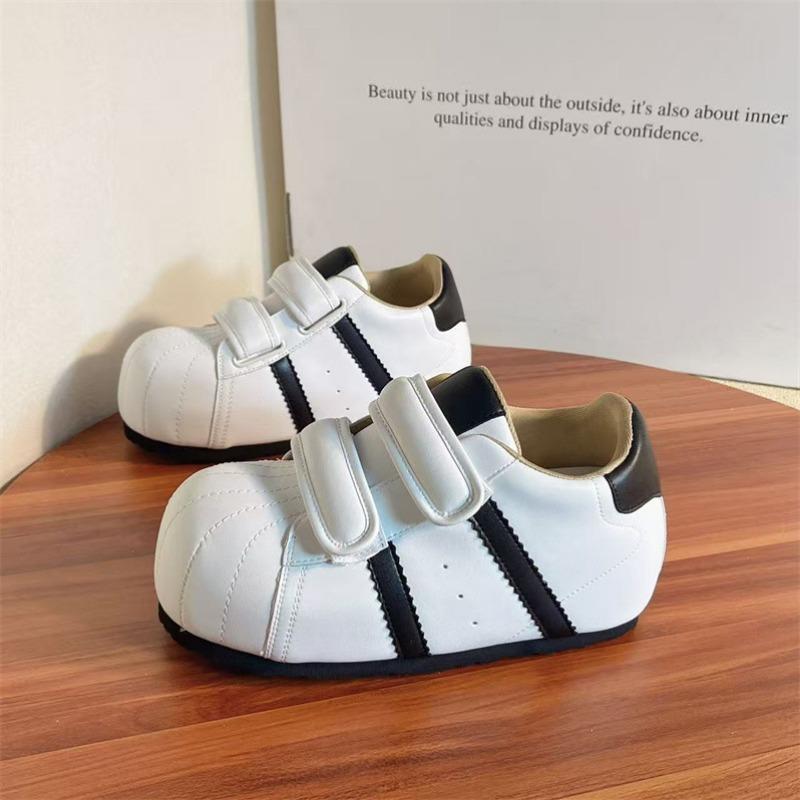 Autumn New Velcro Ugly Cute Shell Head Bread Shoes Versatile Inner Height Increase Casual Sports Board Shoes