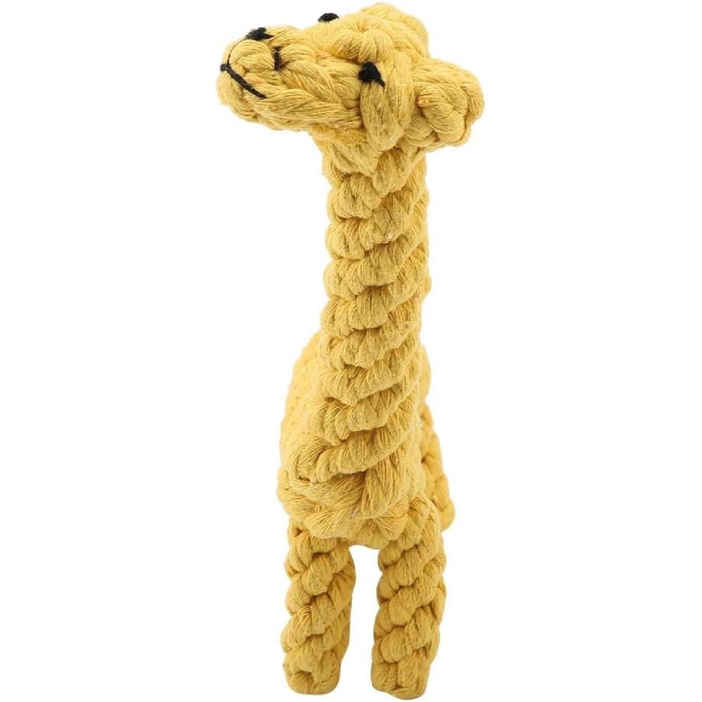 Dog Rope Toy For Aggressive Chewers, Cute Dog Chew Toy Cotton Rope Bite Resistant Giraffe Design Pet Teeth Cleaning Gifts Handwoven Chew Items for