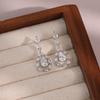 2025 new pearl ear buckle femininity elegant contrasting stud earrings jewelry simple versatile plain ring earrings