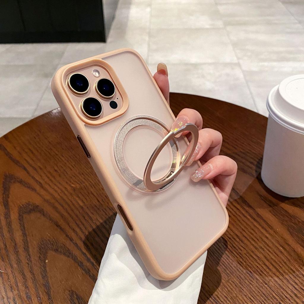 Applicable To Iphone11promax Mobile Phone , Carbon Fiber Pattern Apple 11 Magnetic Rotating Bracket, Anti-drop Fulcrum Shell